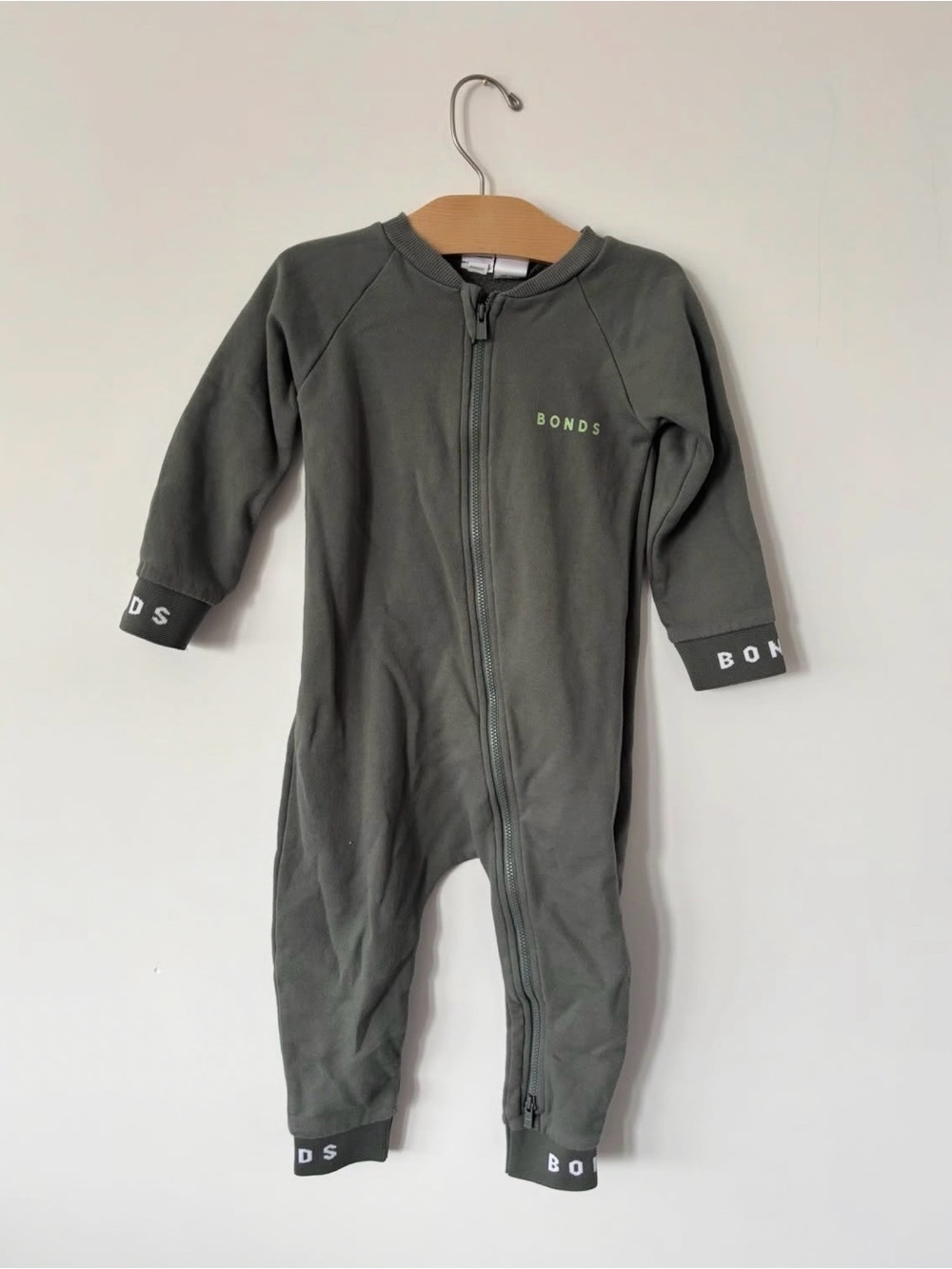 Bonds Kids Olive Green Zip One-Piece